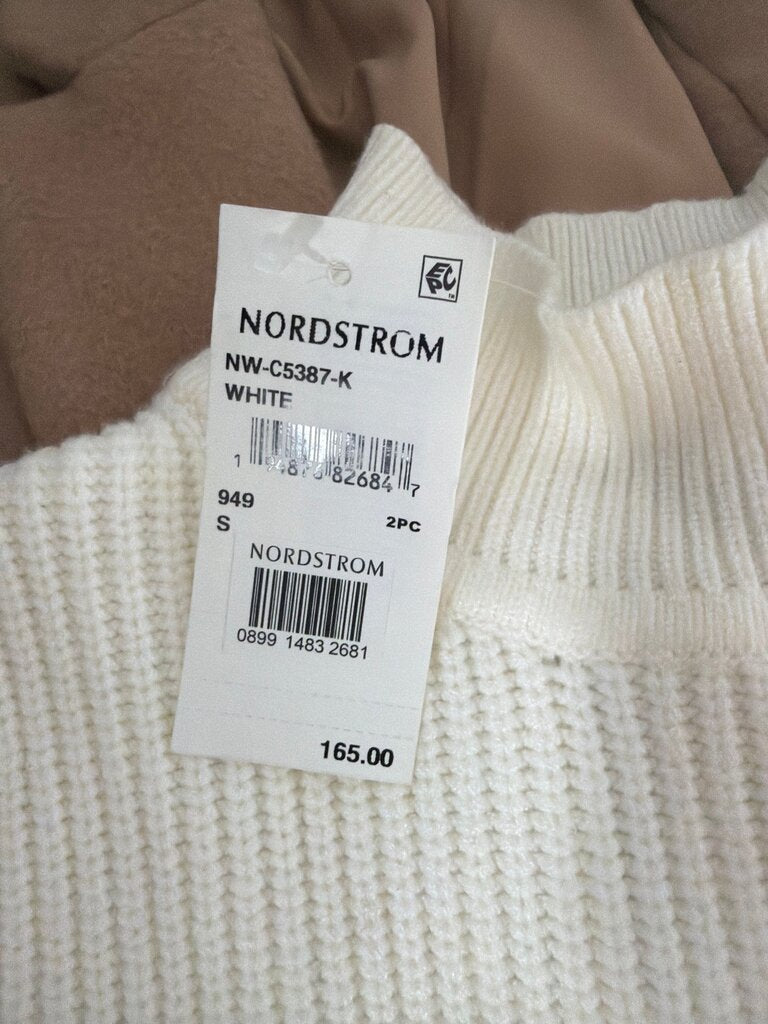 Nordstrom White Ribbed Sweater