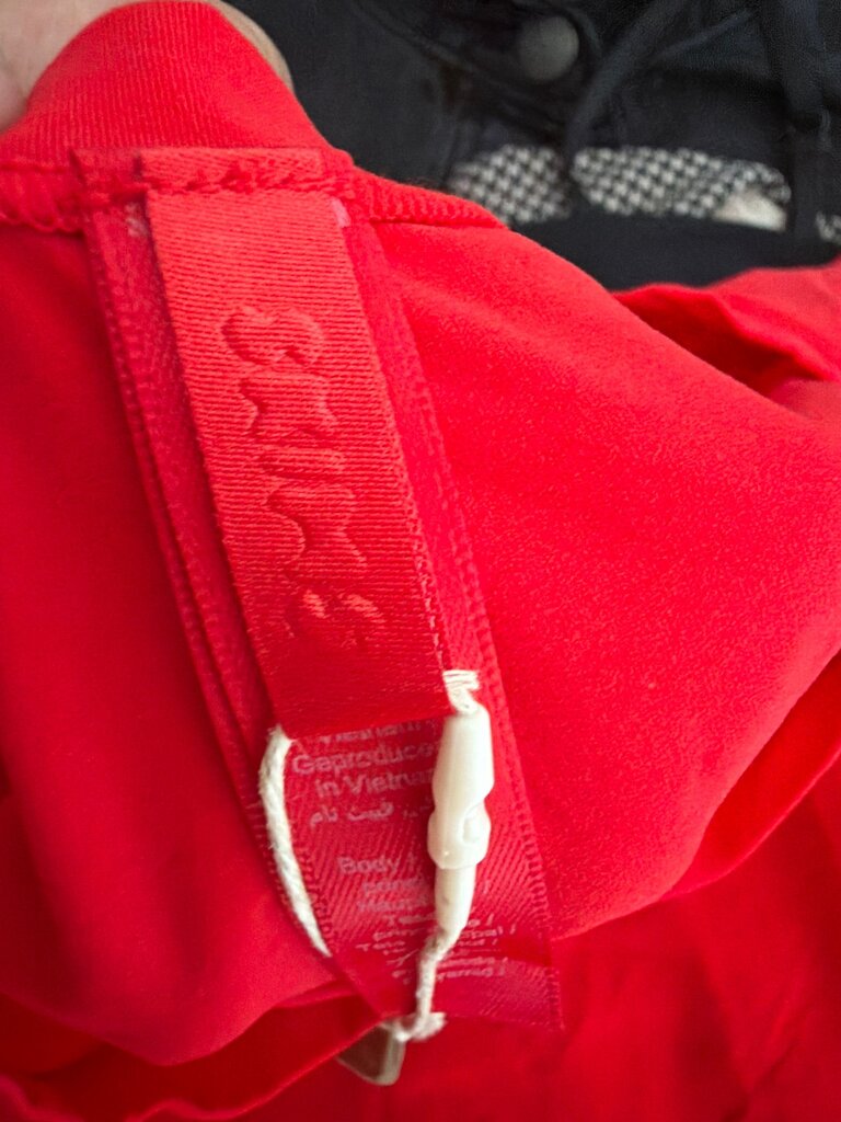 Red Hooded Swim Top