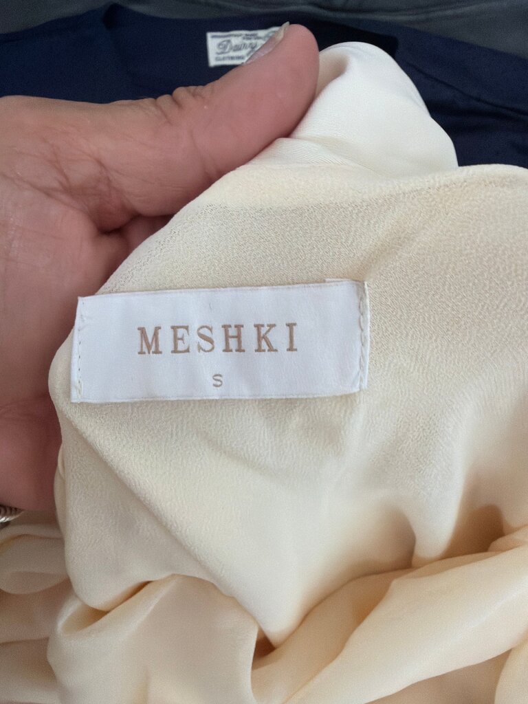 Meshki Cream Silk Dress