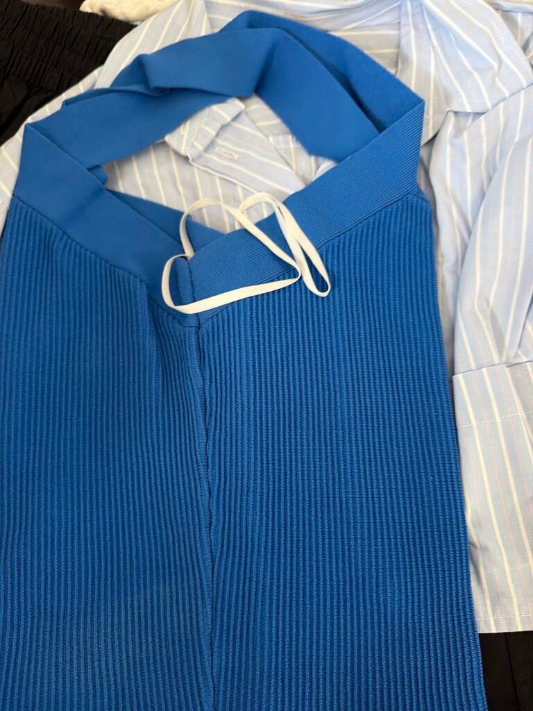 Babaton Blue Ribbed Top