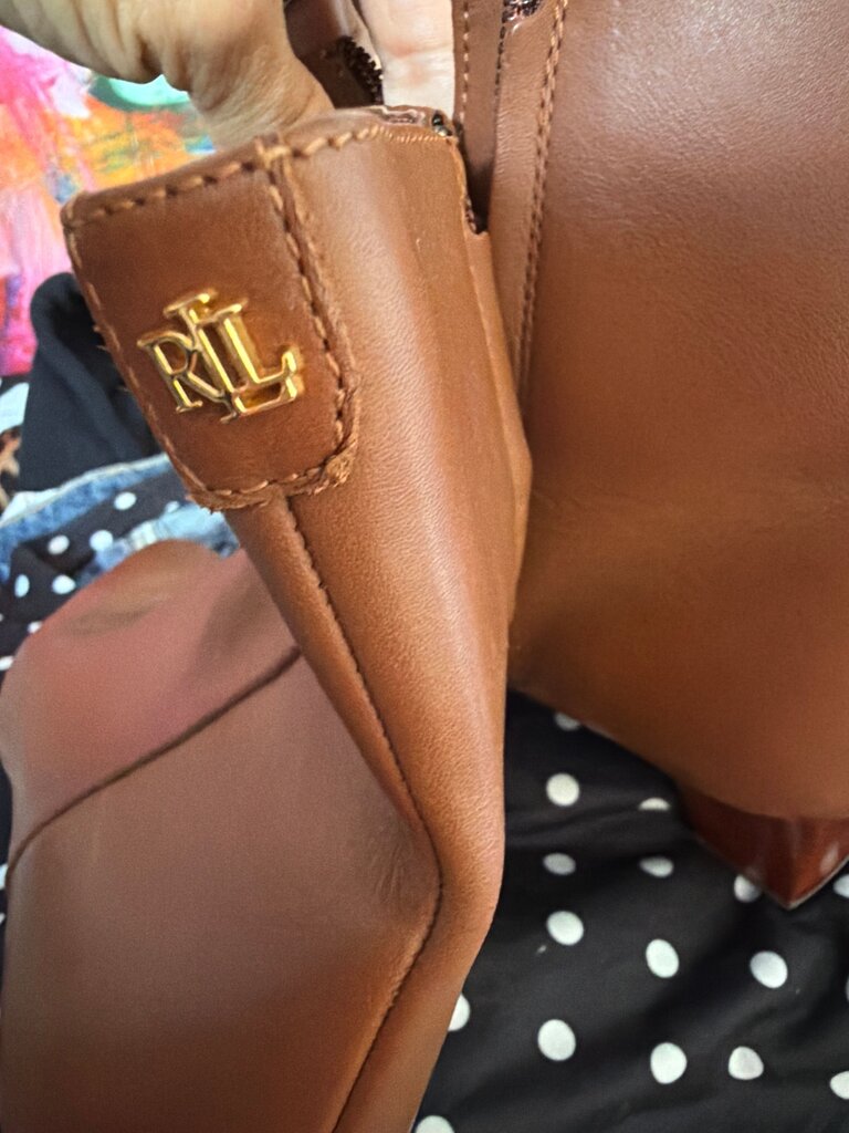 Brown Leather Heeled Boots