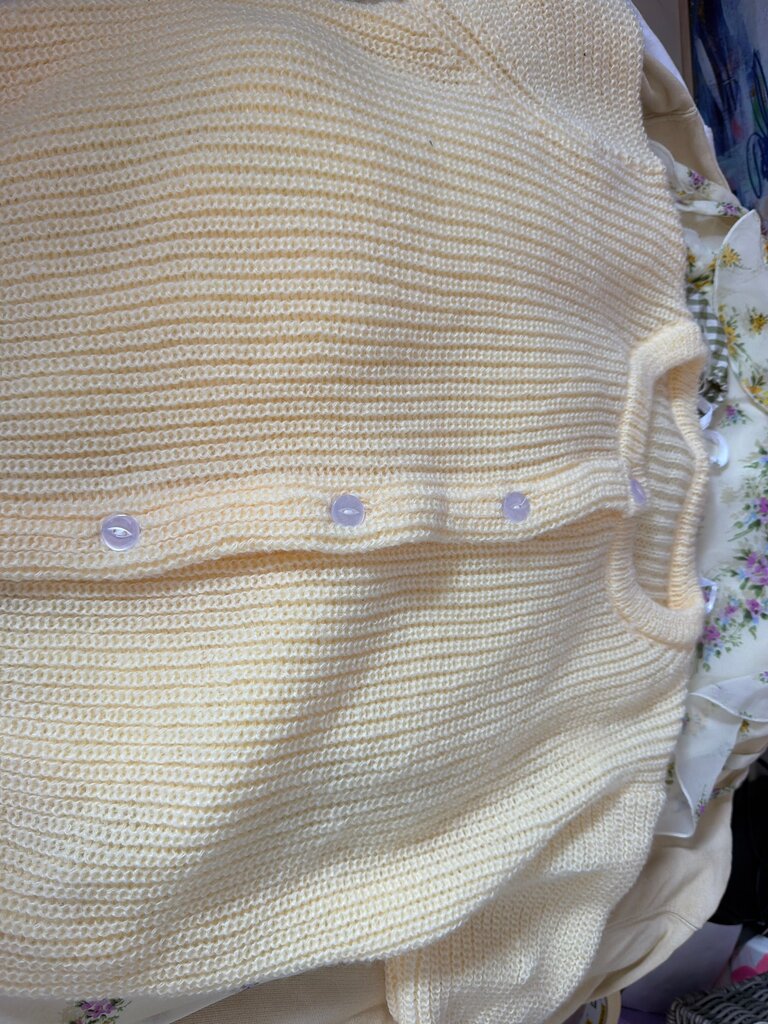 Girls Yellow Knit Cardigan