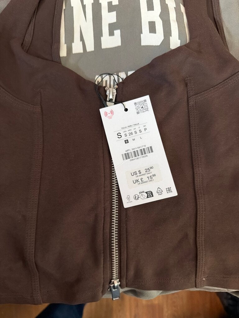 Brown Zip-Up Jacket