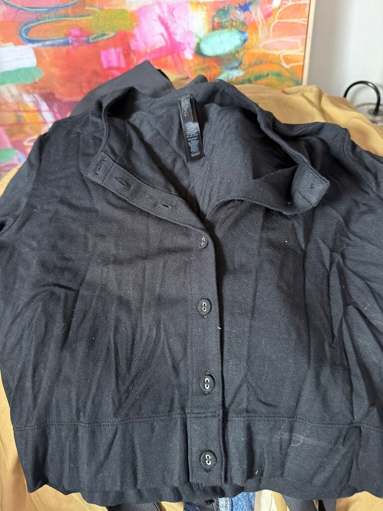 Black Button-Up Cardigan