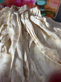 Pleated Cream Midi Dress