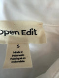 Open Edit White Button-Up Shirt