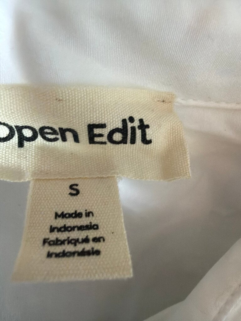 Open Edit White Button-Up Shirt