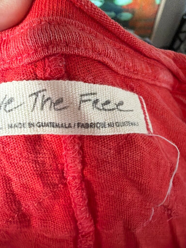 Free People Red Lightweight Top