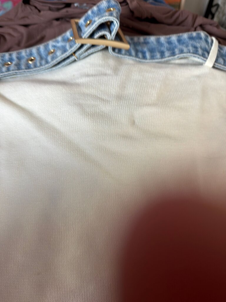Denim and White Tank Top