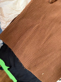 Brown Ribbed Knit Top