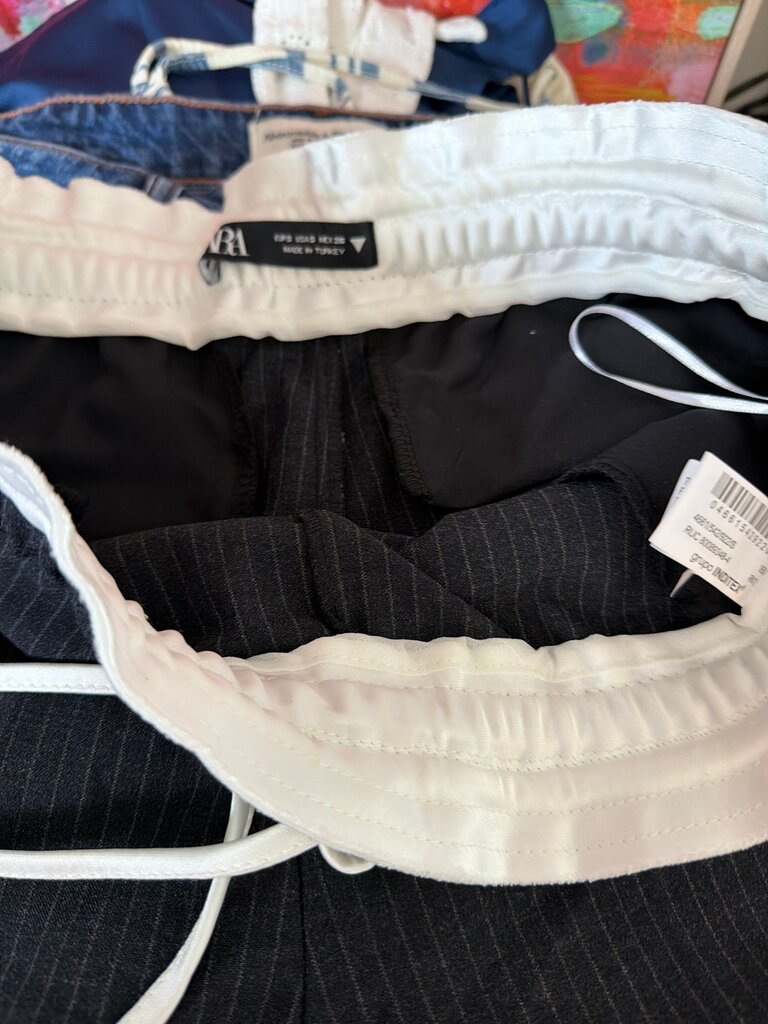 Men's Swim Trunks with Pinstripe Design