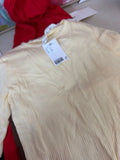 Girls Light Yellow Ribbed Top