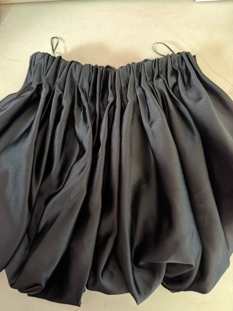Elegant Black Satin Skirt