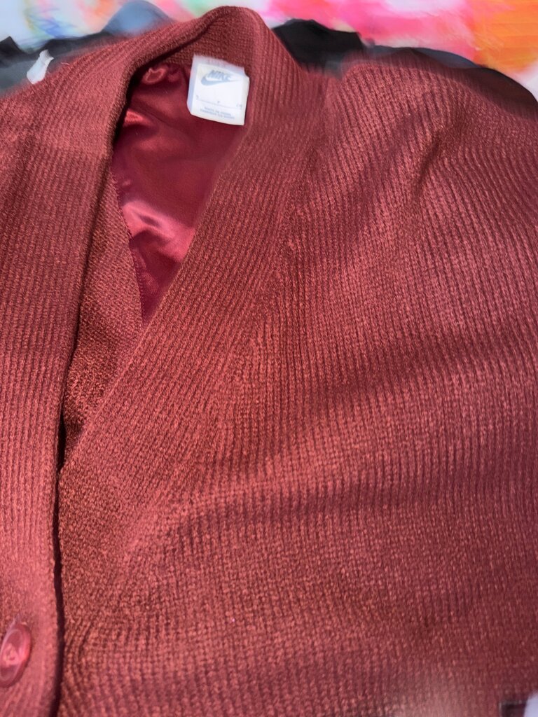 Nike Burgundy Cardigan