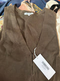 Reformation Brown Ribbed Knit Tank Top