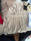 Beige Bohemian Style Blouse