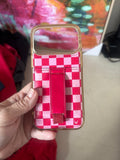 Pink Checkered Phone Case