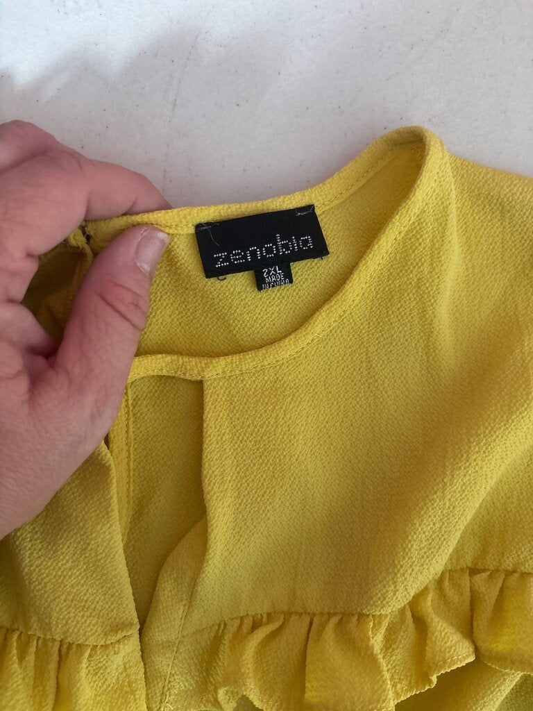 Yellow Ruffled Blouse