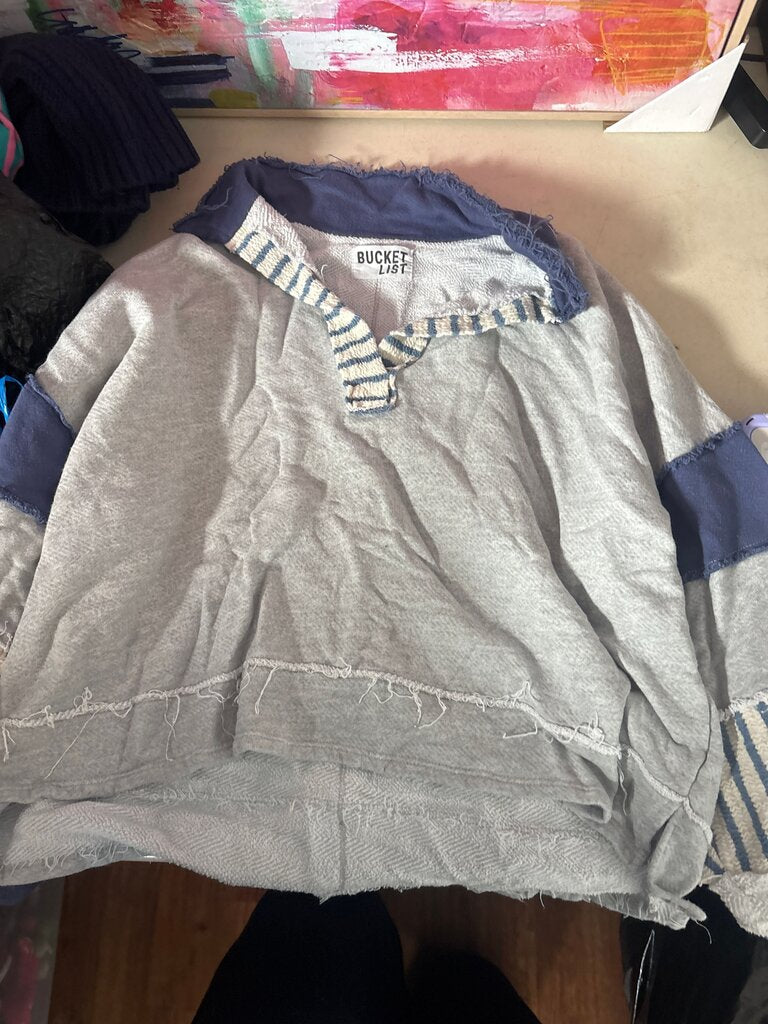Bucket List Gray Pullover