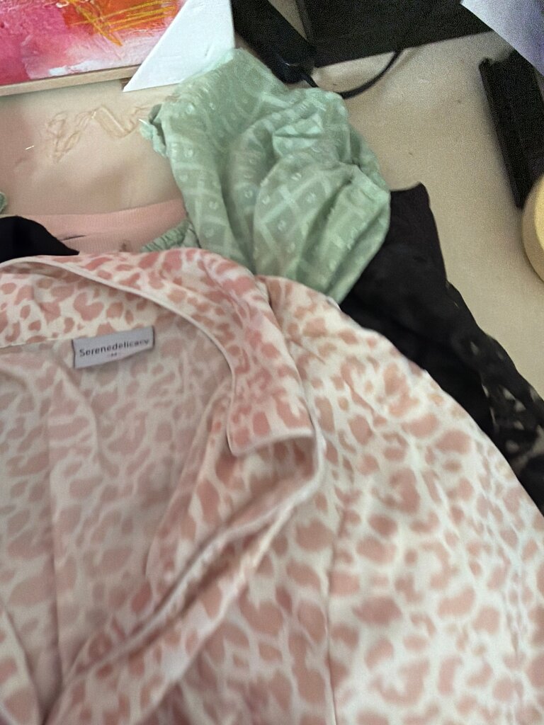 Serenedelicacy Pink Leopard Print Top