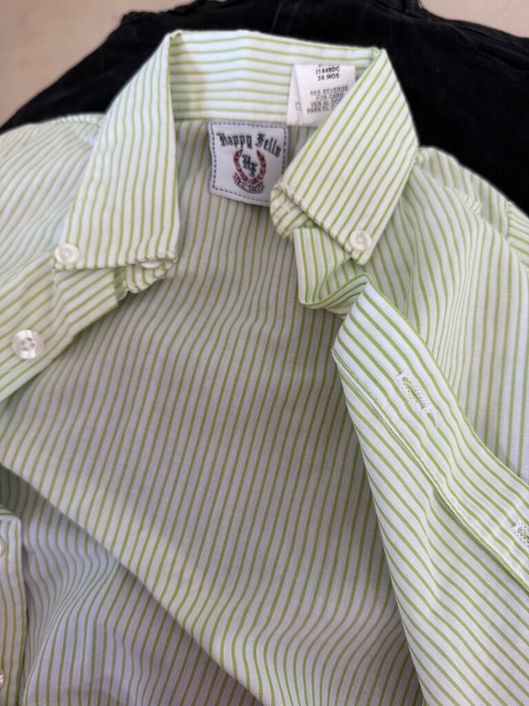 Happy Fellas Green Striped Shirt