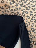 Leopard Print and Black Leggings