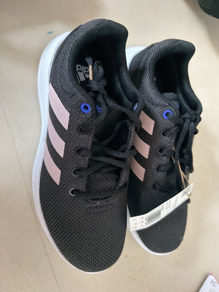 Adidas Kids' Black and Pink Sneakers