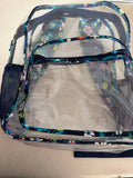 Floral Print Clear Backpack