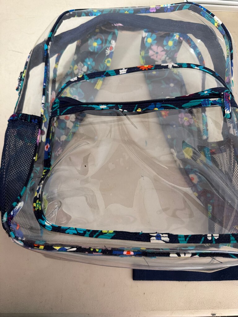 Floral Print Clear Backpack