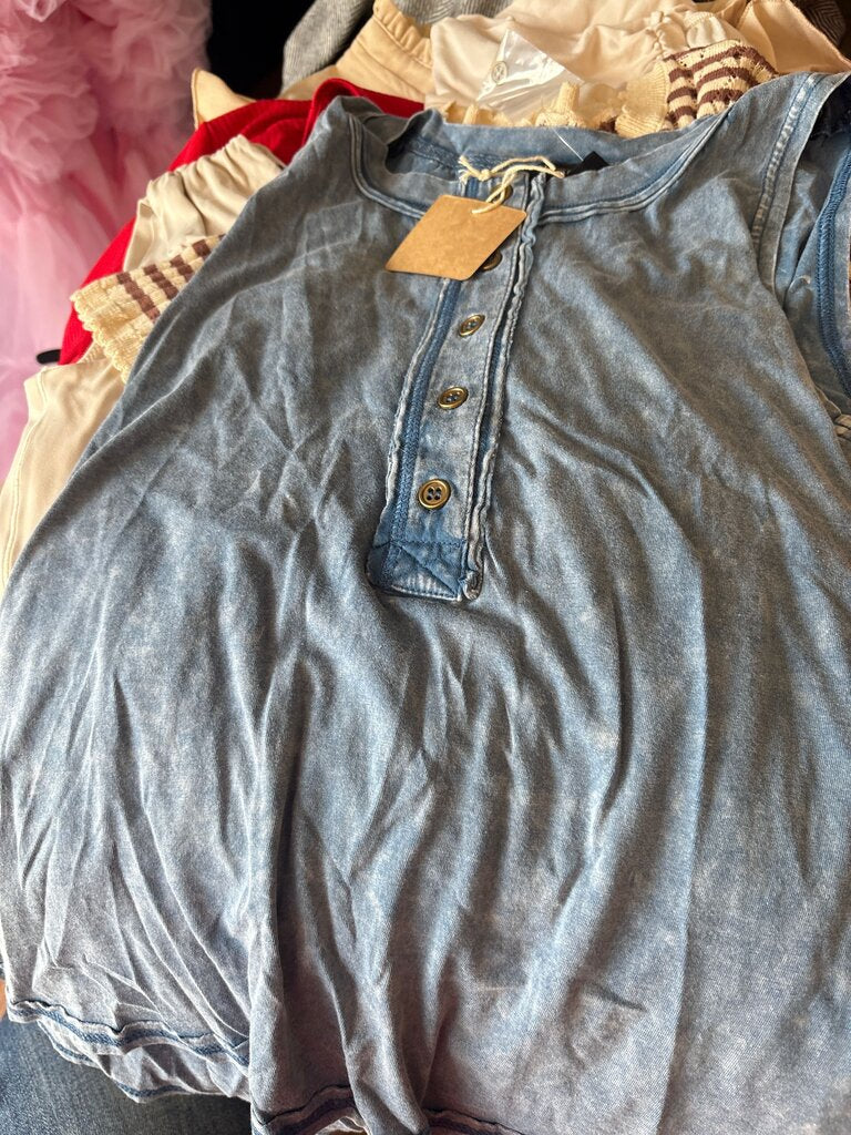 Blu Pepper Denim Tank Top