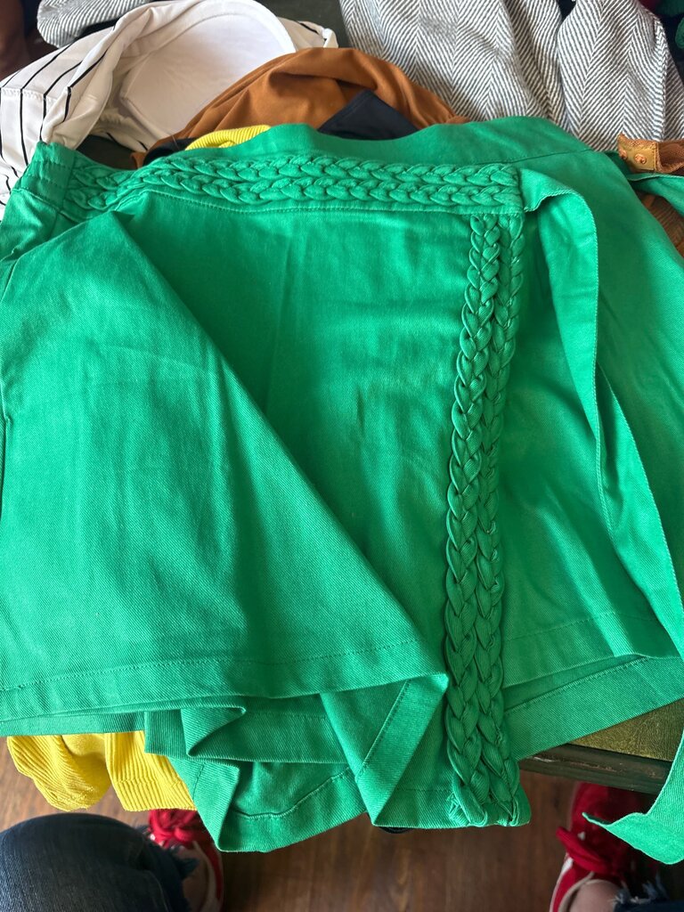 Green Braided Shorts