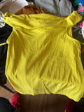 Express Fitted Yellow Ribbed Top