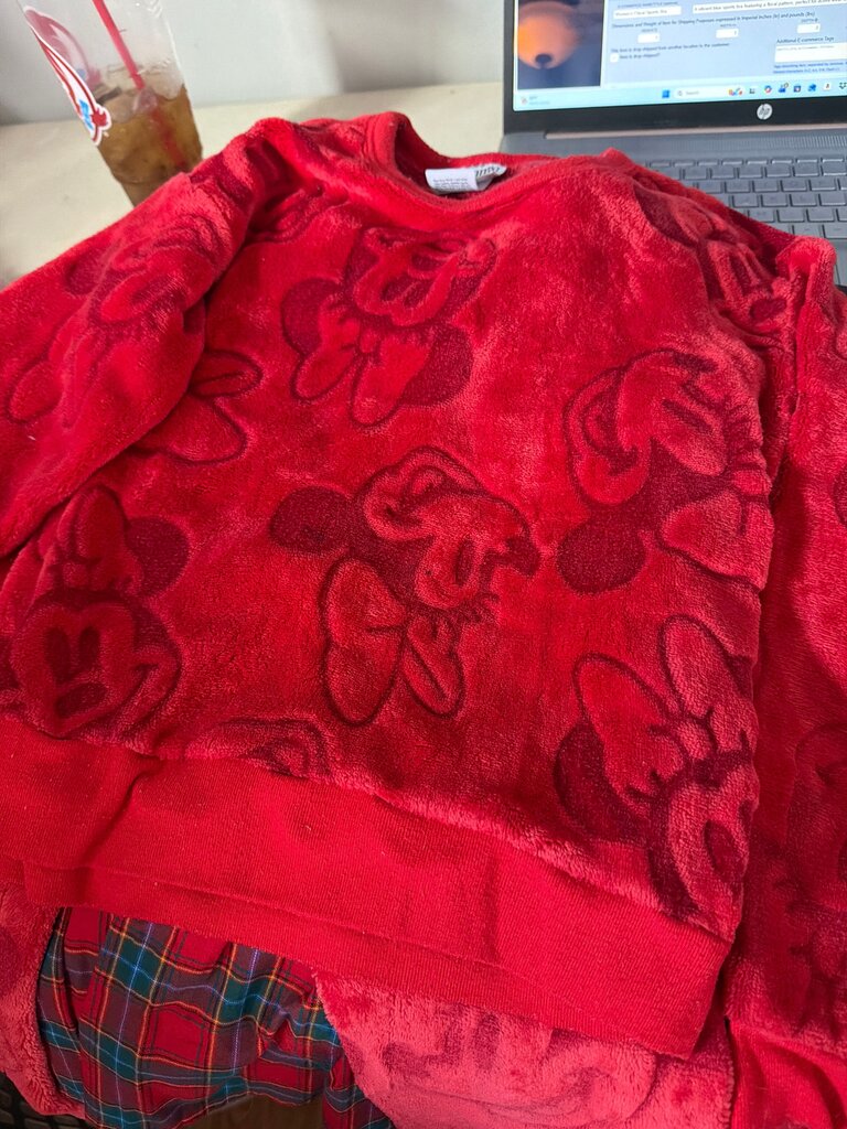 Red Mickey Mouse Fleece Sweatshirt
