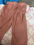 Soft Pink Ribbed Leggings