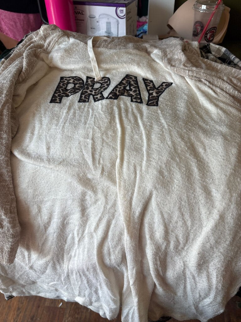 Leopard Print Pray Graphic Top
