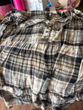 Plaid Button-Up Shirt