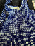 Chico's Navy Blue Polka Dot Top