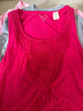 Pink Beaded Tank Top