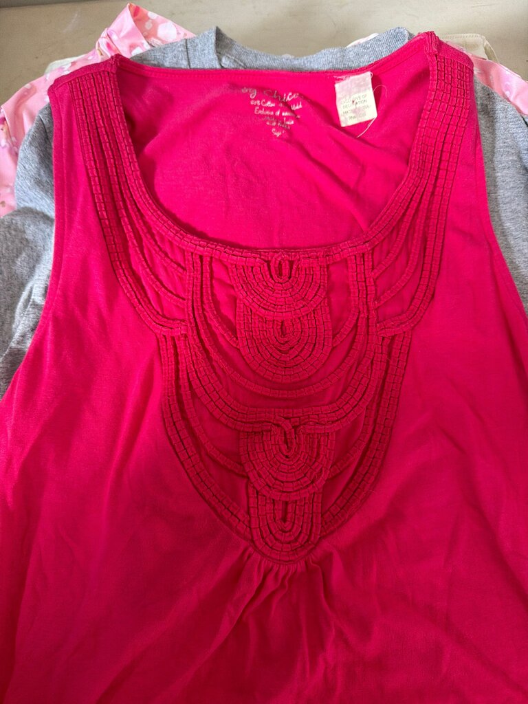 Pink Beaded Tank Top