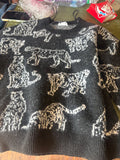 Black and White Animal Print Sweater