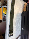 Green Canvas Belt with Metal Buckle