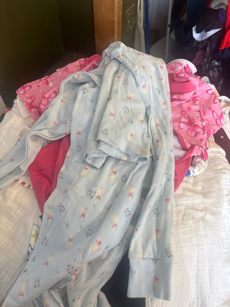 Children's Blue Pajama Set with Scissors Design