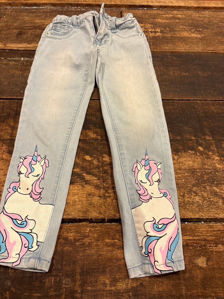 Unicorn Print Jeans