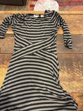 Black and Gray Striped Dress
