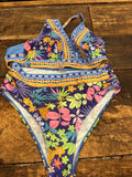 Colorful Floral One-Piece Swimsuit