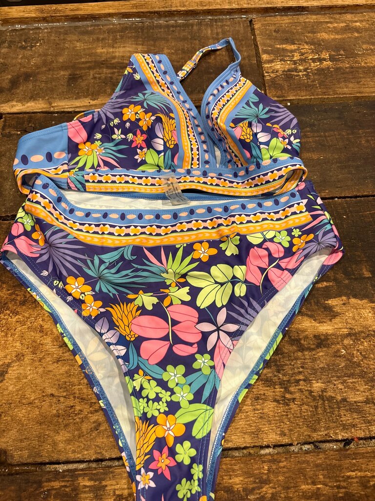 Colorful Floral One-Piece Swimsuit