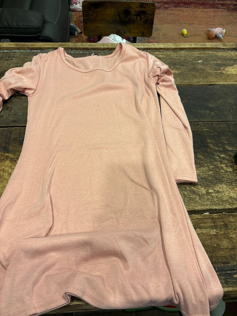 Soft Pink Long Sleeve Dress