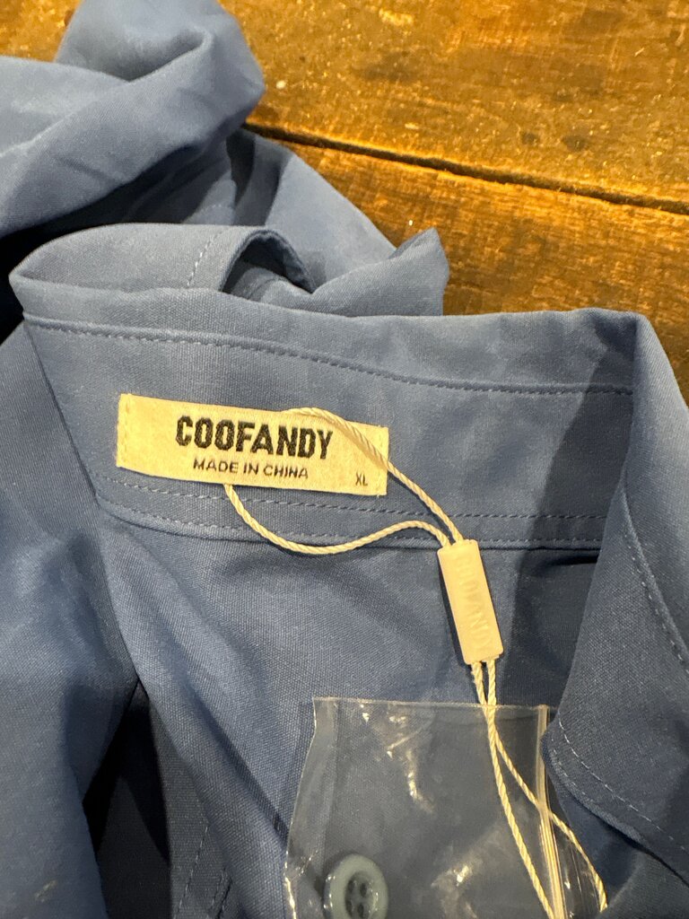 Mens Coofandy Blue Long Sleeve Shirt