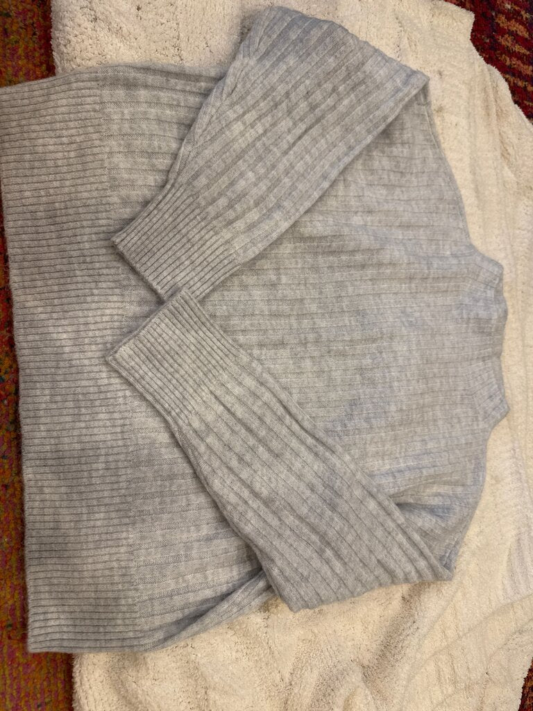 Gray Ribbed Sweater