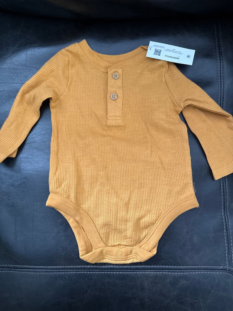 Boys Long Sleeve Henley Bodysuit